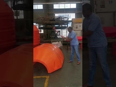 Gelb/Orange Zylinderform HDPE-Rohrfloater für Kundenbedürfnisse