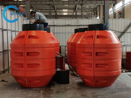 Kundengebundener Größe PU-HDPE Rohr-Landstreicher für das Schwimmen von Marine Dredging Pipeline