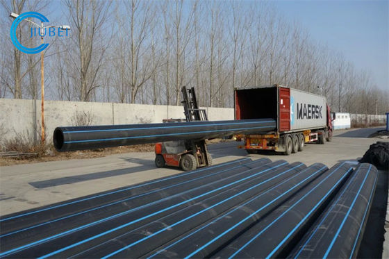 Schwarz mit blauen Streifen HDPE-Rohr für die Anbindung von Stahlflanschen mit individueller Dicke